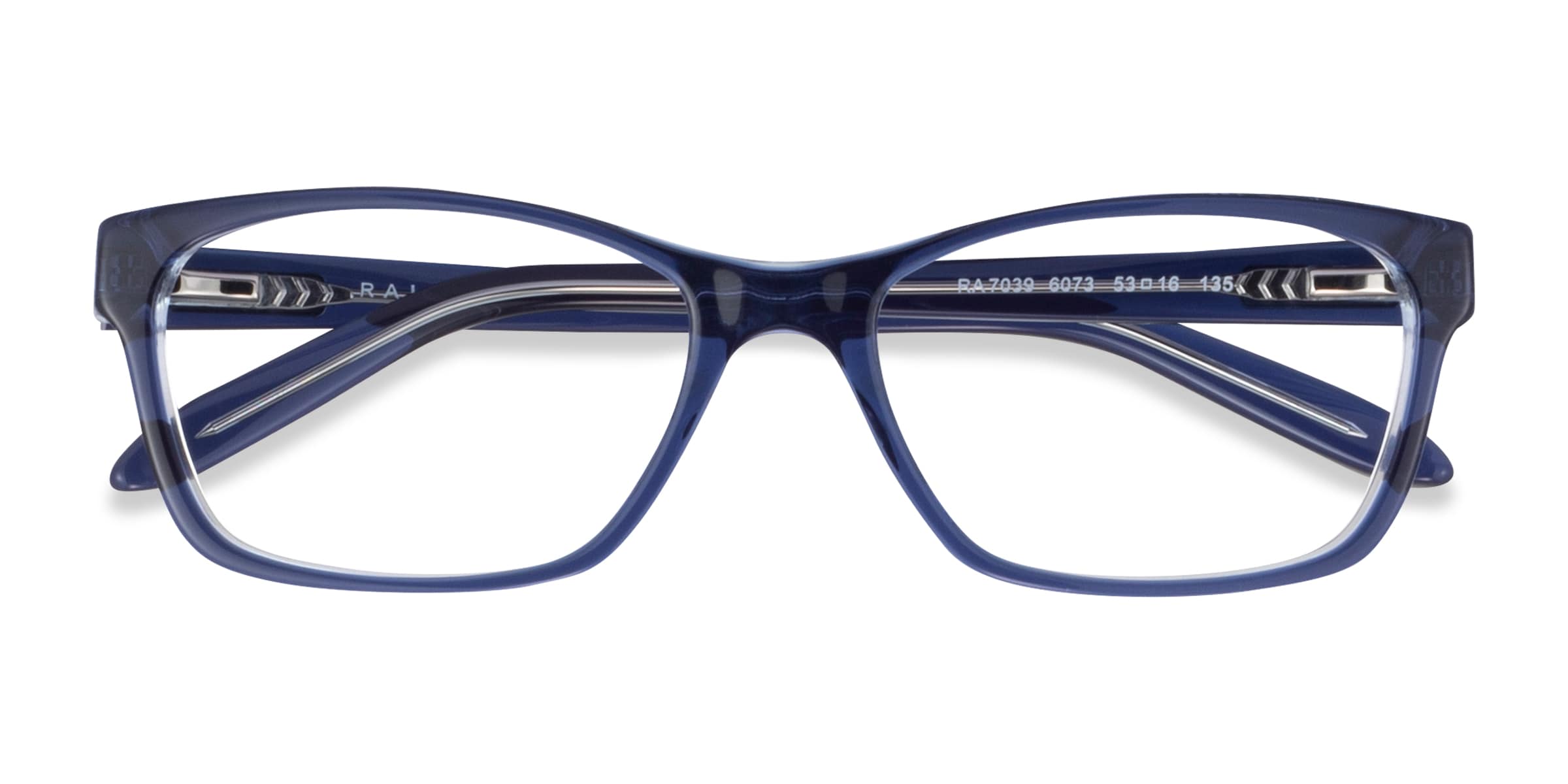 Ralph Lauren Eyeglasses Glasses RRL RA7046 1226 deals Blue Rectangle Stripe 49 17 135