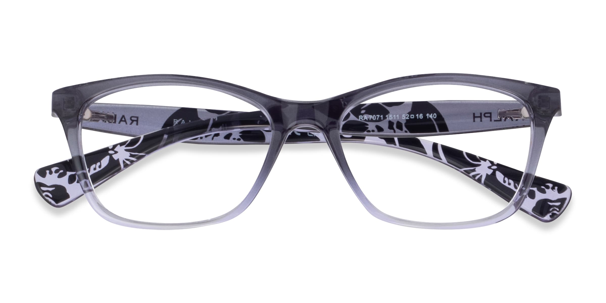 Ralph RA7071 - Cat Eye Shiny Gradient Gray Frame Eyeglasses