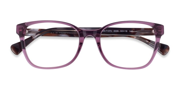 Shiny Transparent Purple Ralph RA7137U -  Acetate Eyeglasses
