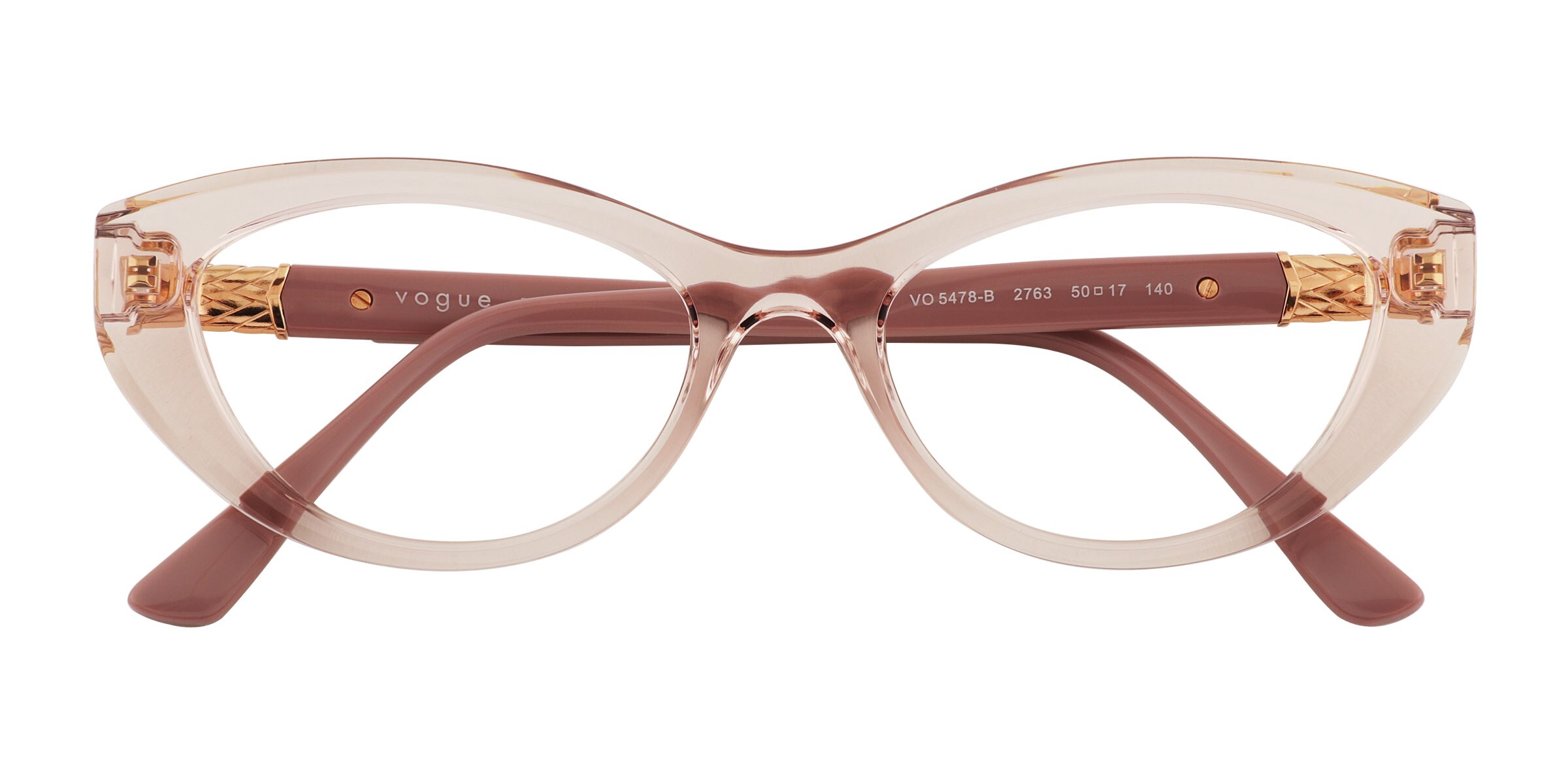 Vogue Eyewear VO5478B - Cat Eye Clear Pink Frame Glasses For Women | Eyebuydirec
