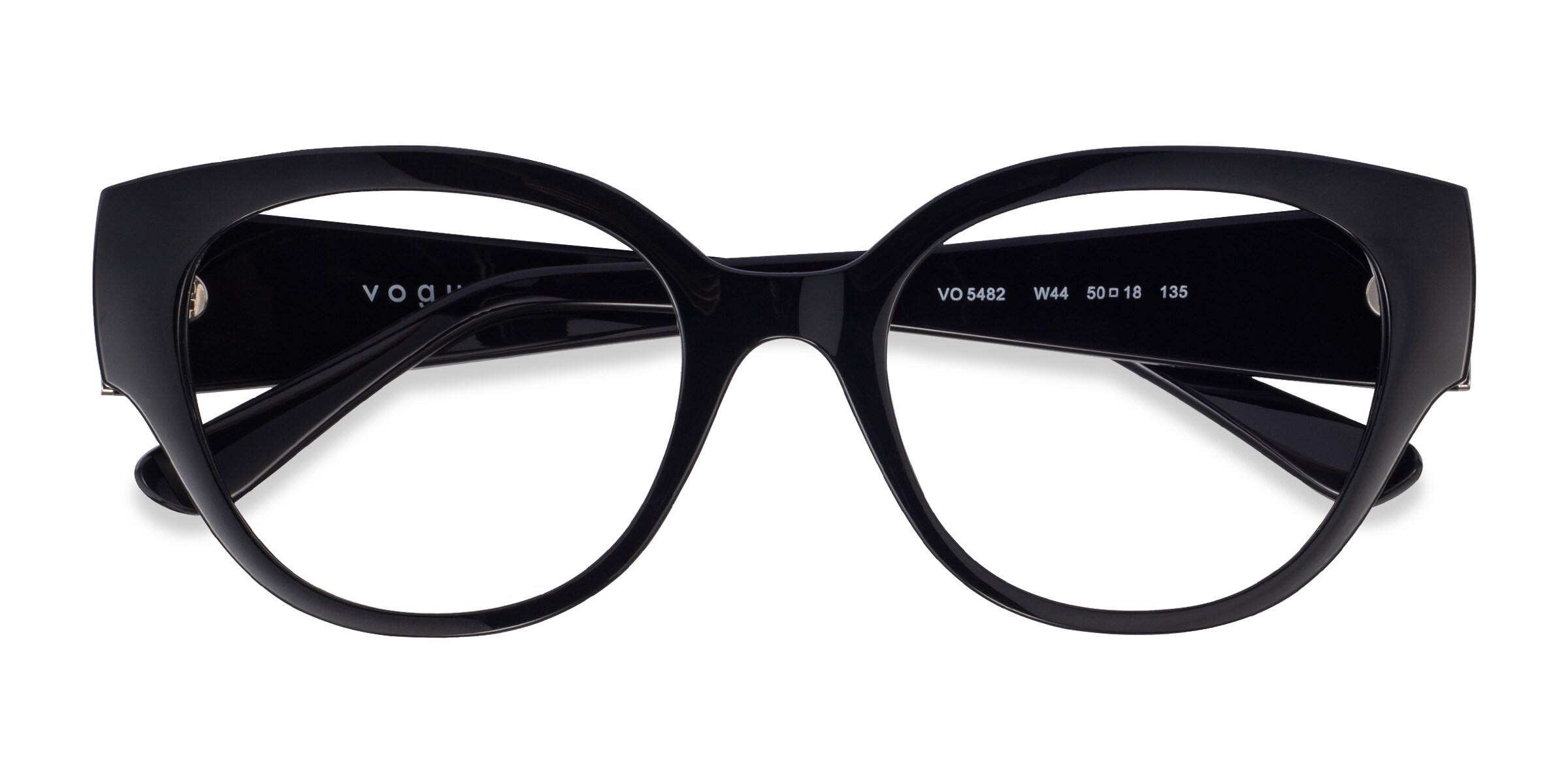 Vogue Eyewear VO5482 Cat Eye Shiny Black Frame Eyeglasses Eyebuydirect