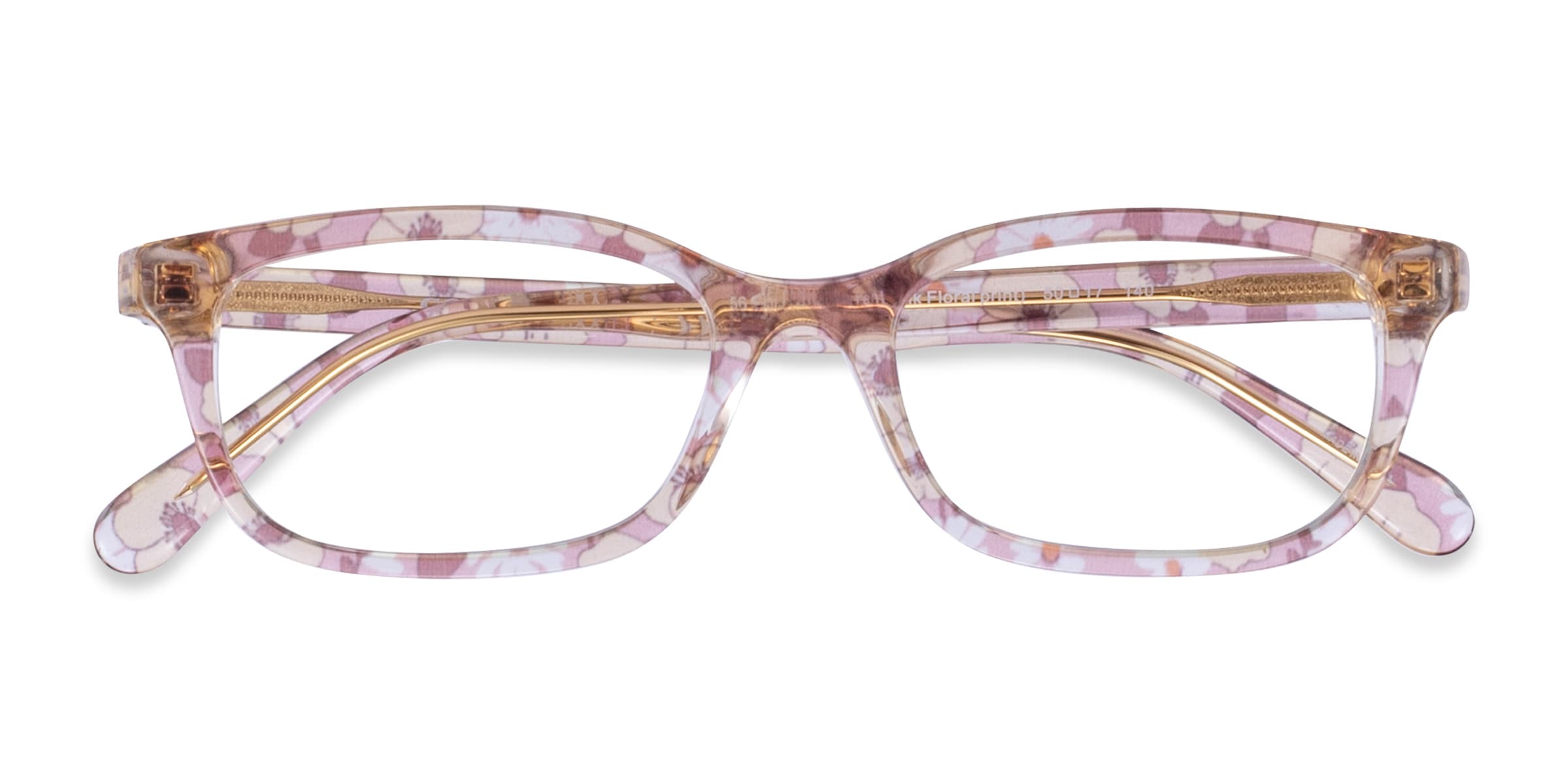 Coach HC6174 - Rectangle Pink Floral Frame Glasses For Women 