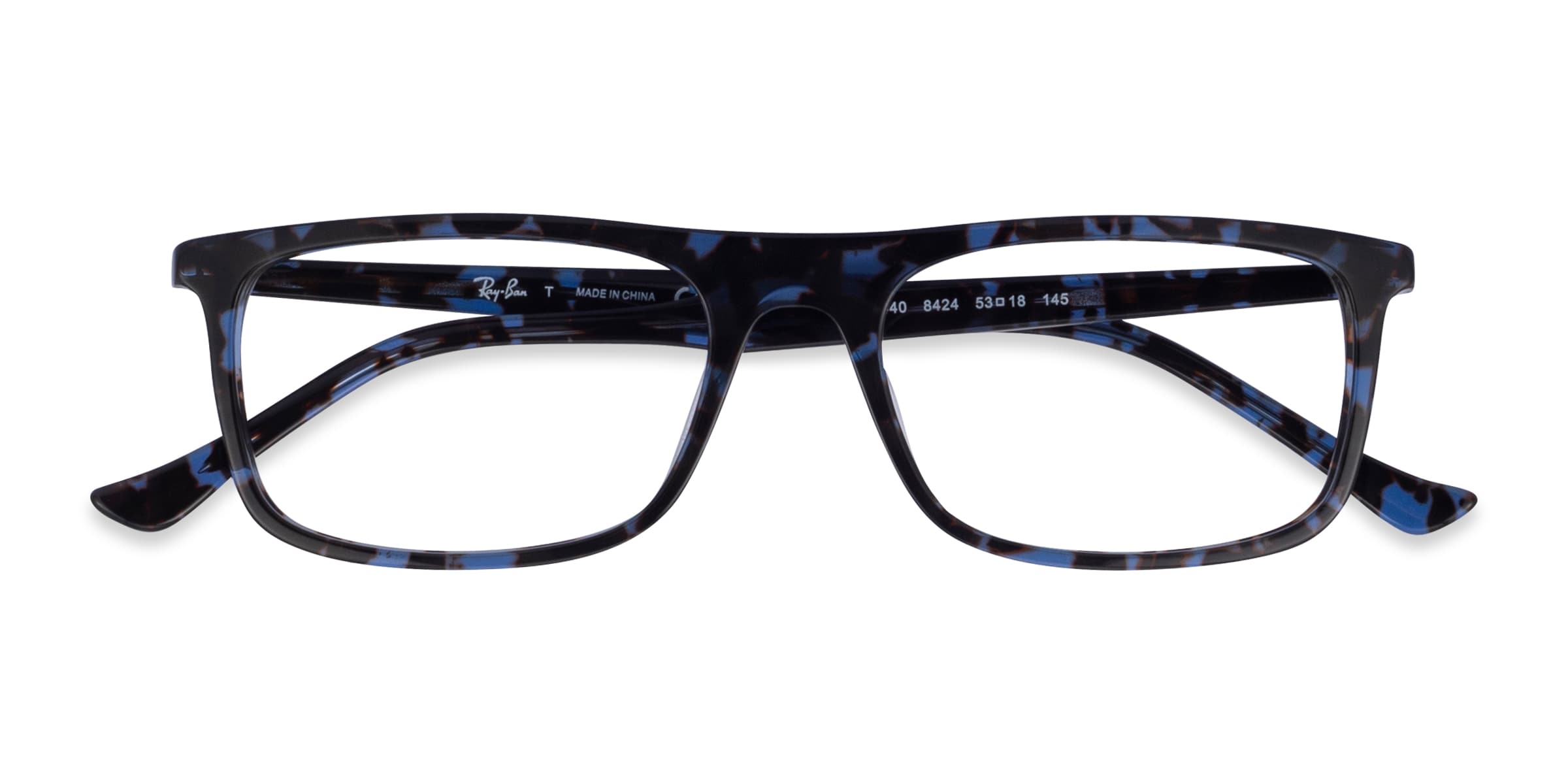 Ray-Ban RB5440 - Rectangle Black Frame Eyeglasses | Eyebuydirect