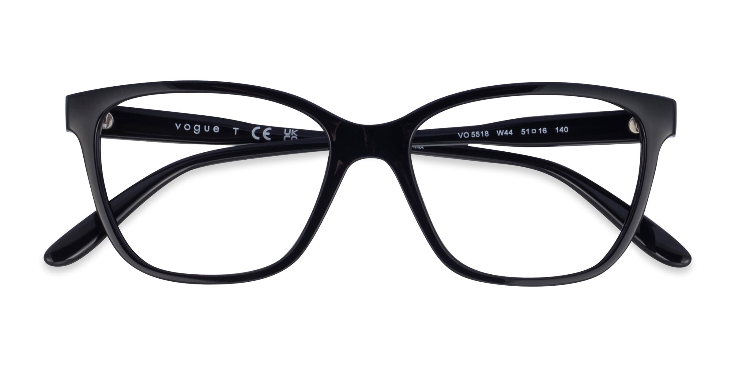 Vogue Eyewear VO5518 - Square Black Frame Glasses For Women 