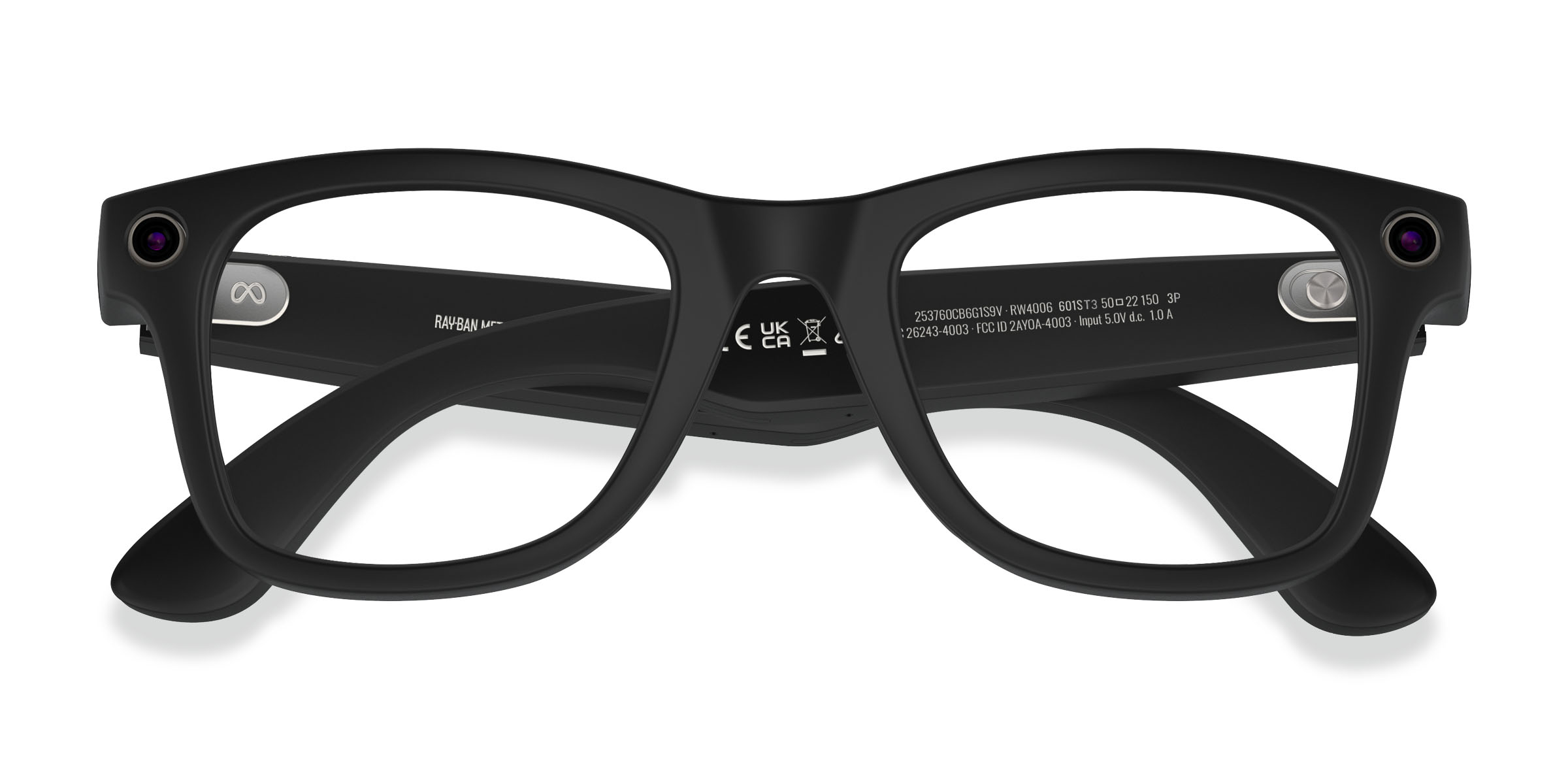 Unisex s square Black Plastic Prescription sunglasses - Eyebuydirect s Ray-Ban Meta (Gen 1) Wayfarer