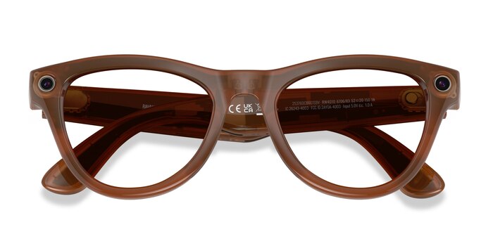 Shiny Caramel Ray-Ban Meta Skyler (Gen 1) -  Plastic AI Glasses