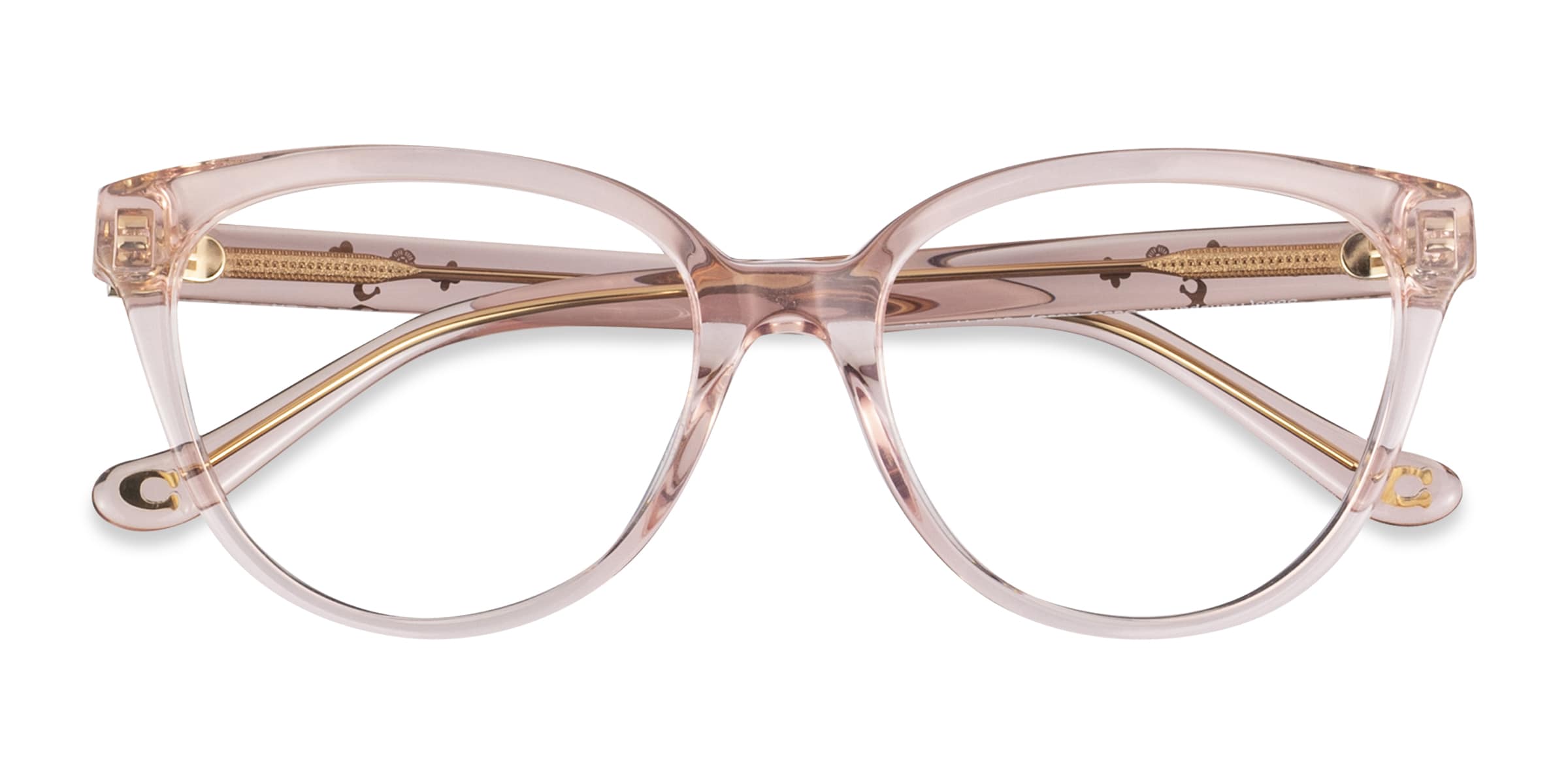 Coach HC6234U - Cat Eye Transparent Dusty Rose Frame Glasses  display picture 1