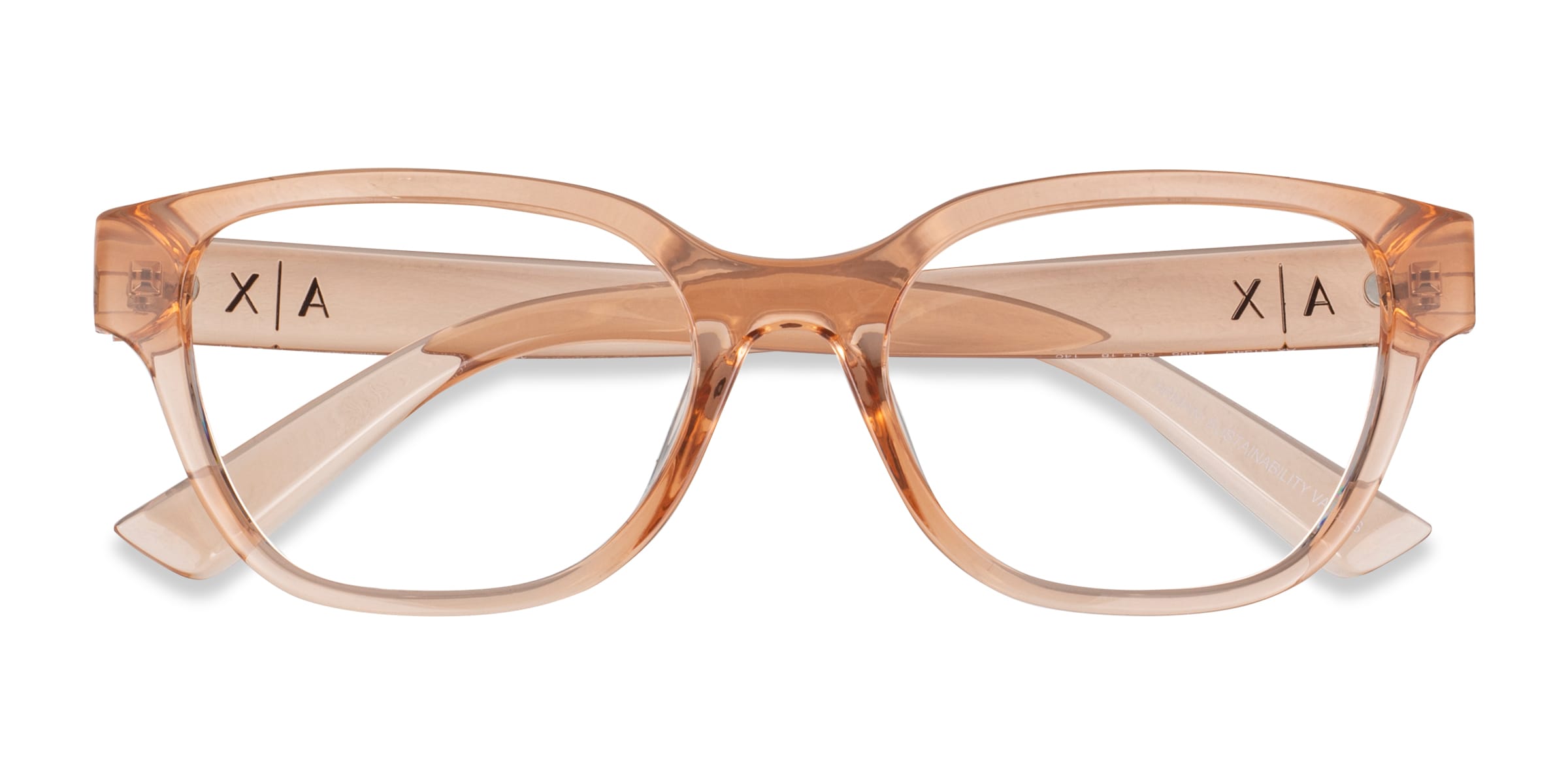 Armani Exchange AX3134U - Cat Eye Shiny Transparent Peach Frame