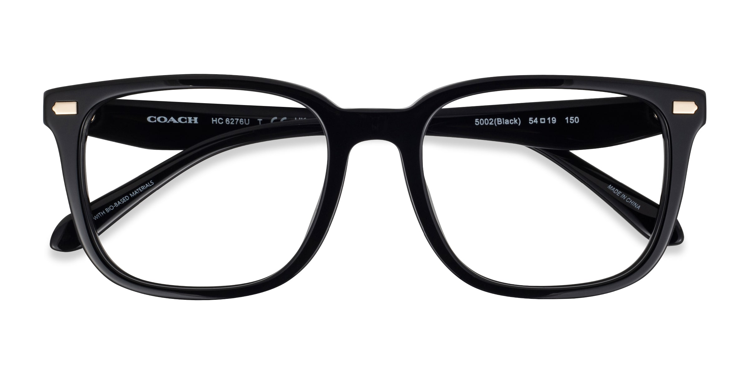 Coach HC6276U - Square Black Frame Eyeglasses | Eyebuydirect