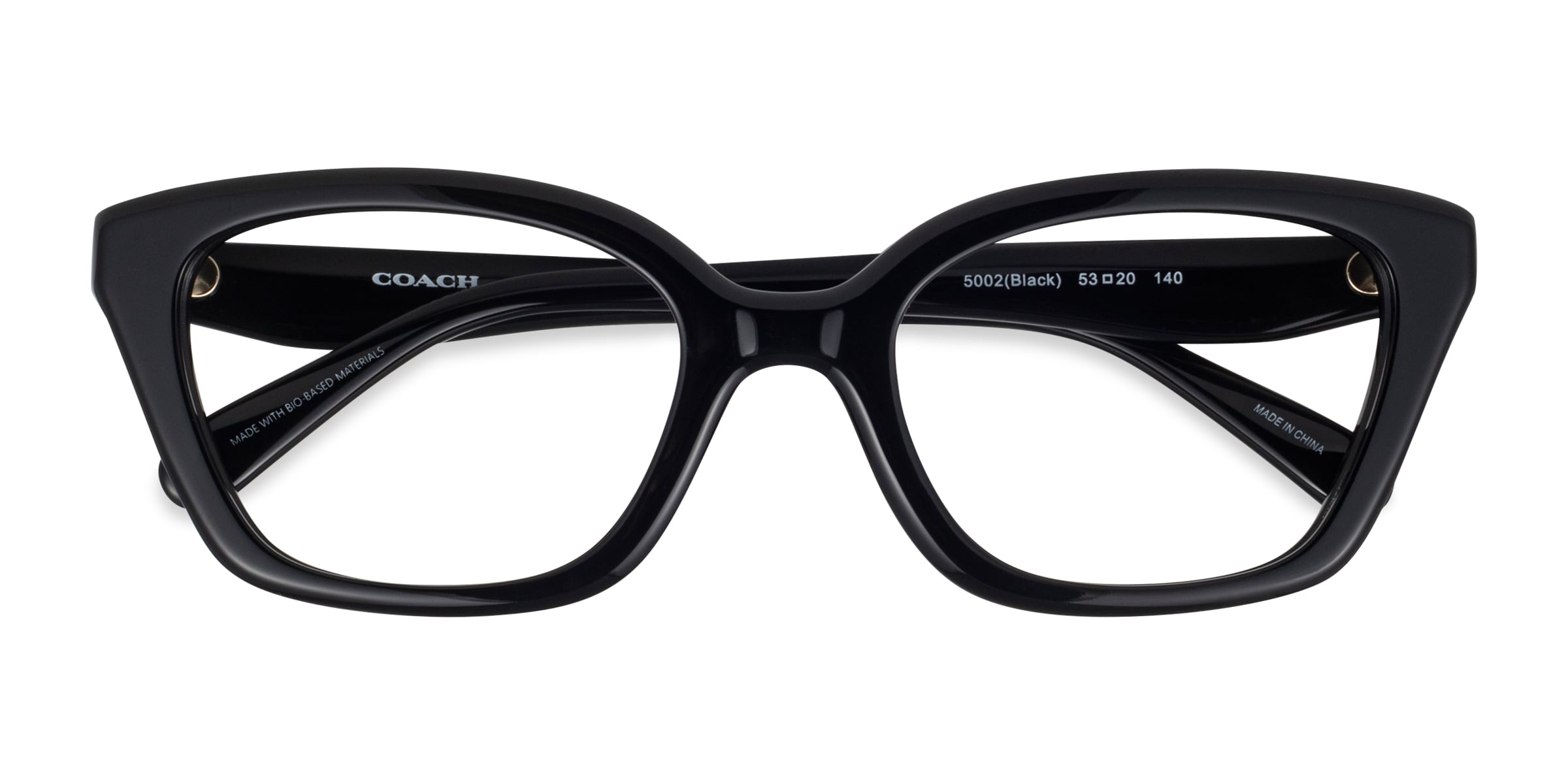 Coach Black Cat-Eye Optical Glasses Coach Black Cat Eye Glasses Logo Heart Temple HC6038 Amara  main image 2