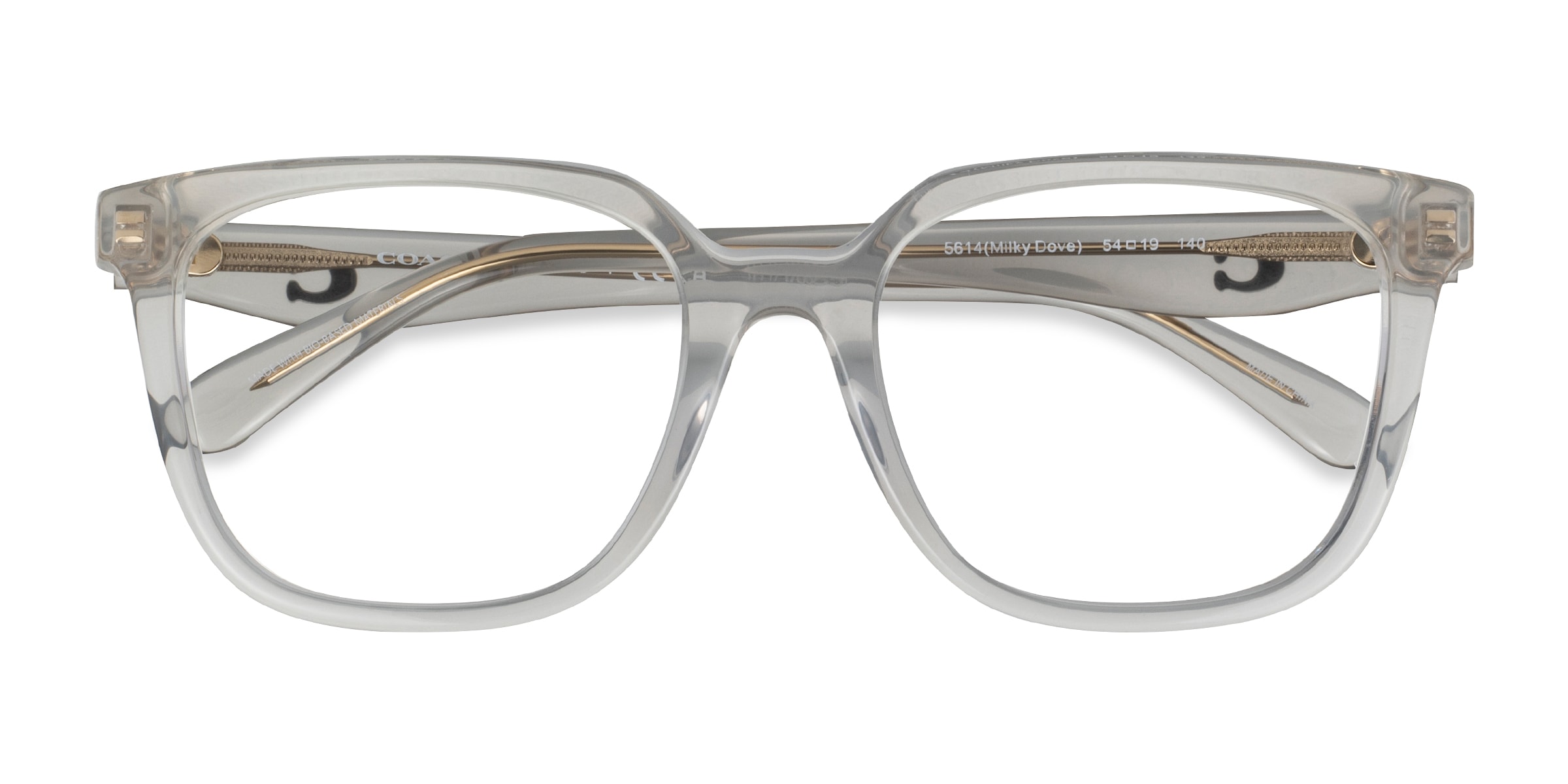 COACH HC6271U Milky Putty Women\'s Eye Glasses NIB‎ Coach HC6271U - Square Milky Putty Frame Glasses For Women  main image 3