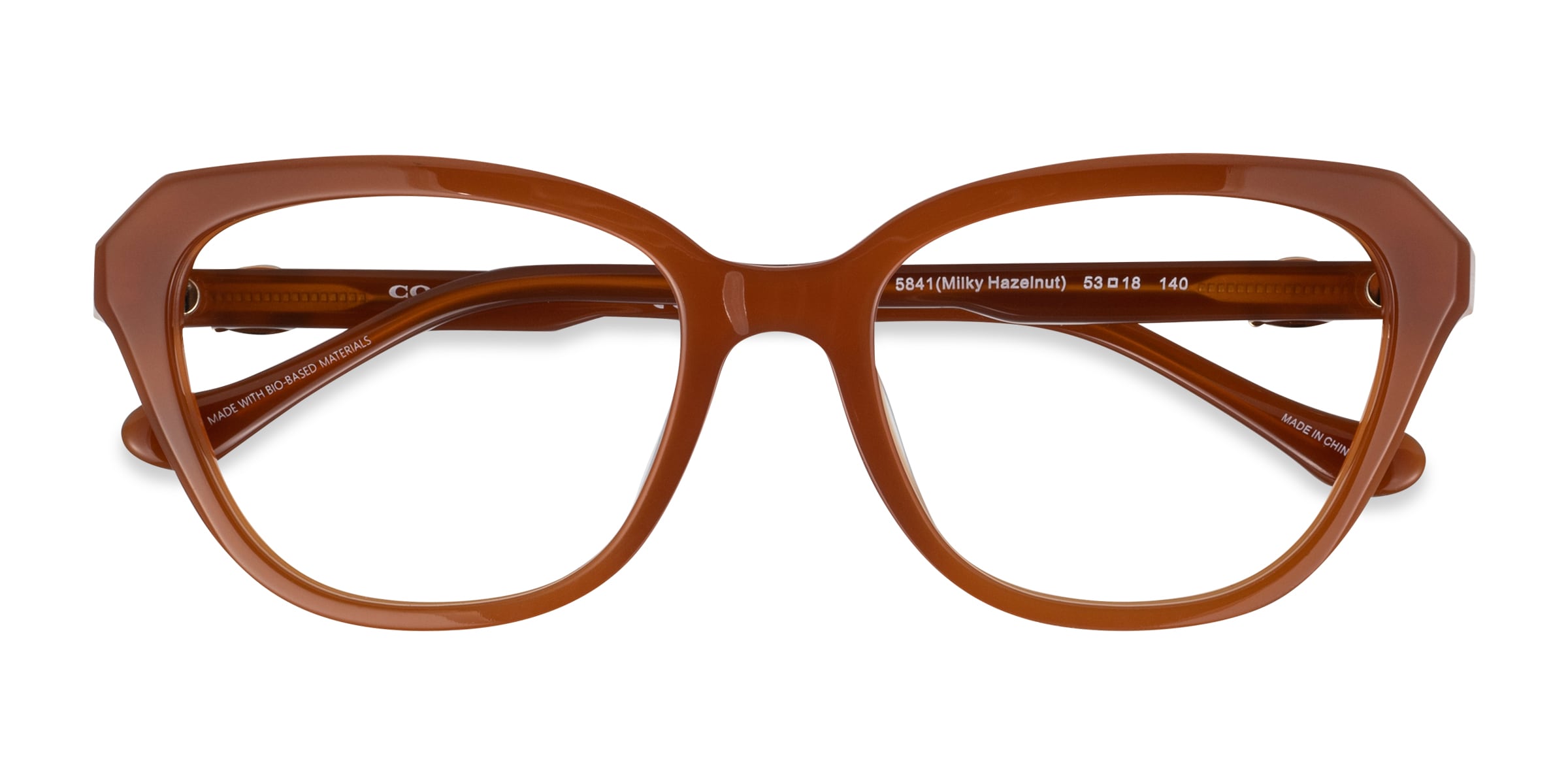 Coach HC6273U - Cat Eye Milky Hazelnut Frame Glasses For Women