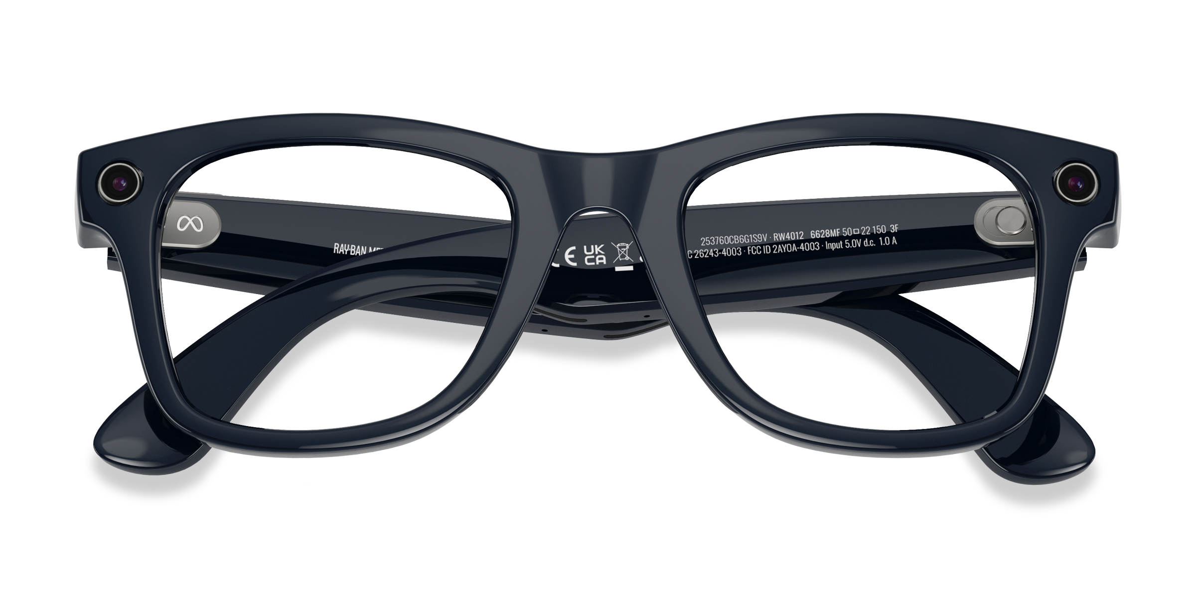 Unisex s square Shiny Cosmic Blue Plastic Prescription sunglasses - Eyebuydirect s Ray-Ban Meta (Gen 2) Wayfarer