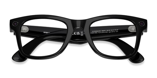 Unisex s square Shiny Black Plastic Prescription sunglasses - Eyebuydirect s Ray-Ban Meta (Gen 2) Wayfarer