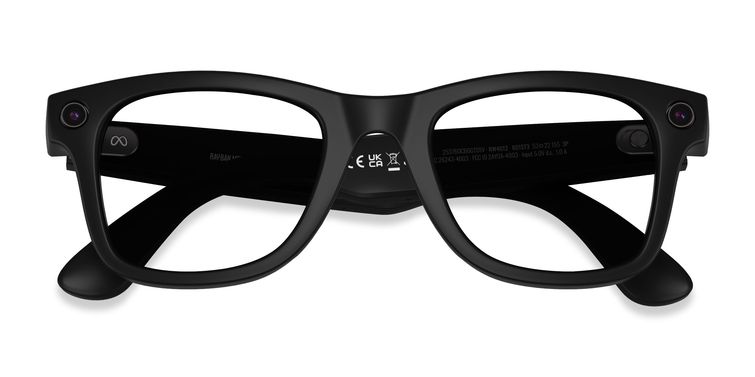 Unisex s square Matte Black Plastic Prescription sunglasses - Eyebuydirect s Ray-Ban Meta (Gen 2) Wayfarer