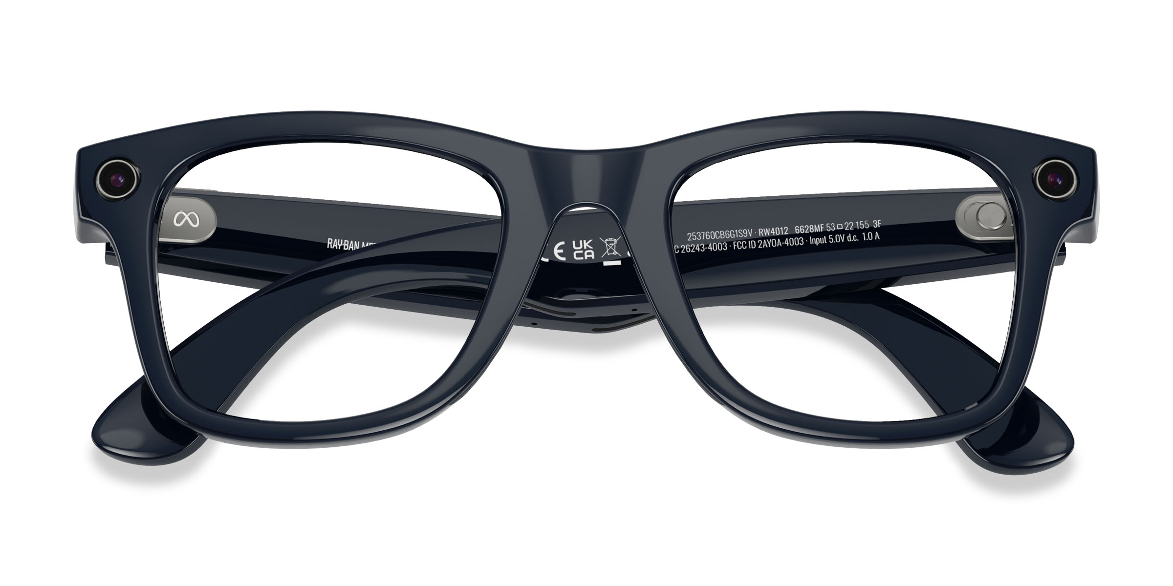 Unisex s square Shiny Cosmic Blue Plastic Prescription sunglasses - Eyebuydirect s Ray-Ban Meta (Gen 2) Wayfarer