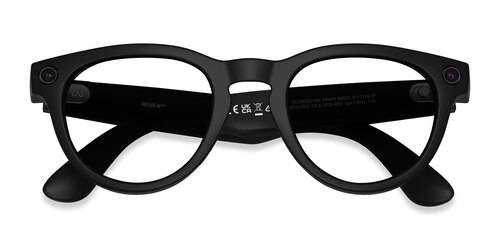 Ray-Ban Meta Unisex s round Matte Black Plastic Prescription sunglasses - Eyebuydirect s Ray-Ban Meta Headliner (Gen 2)
