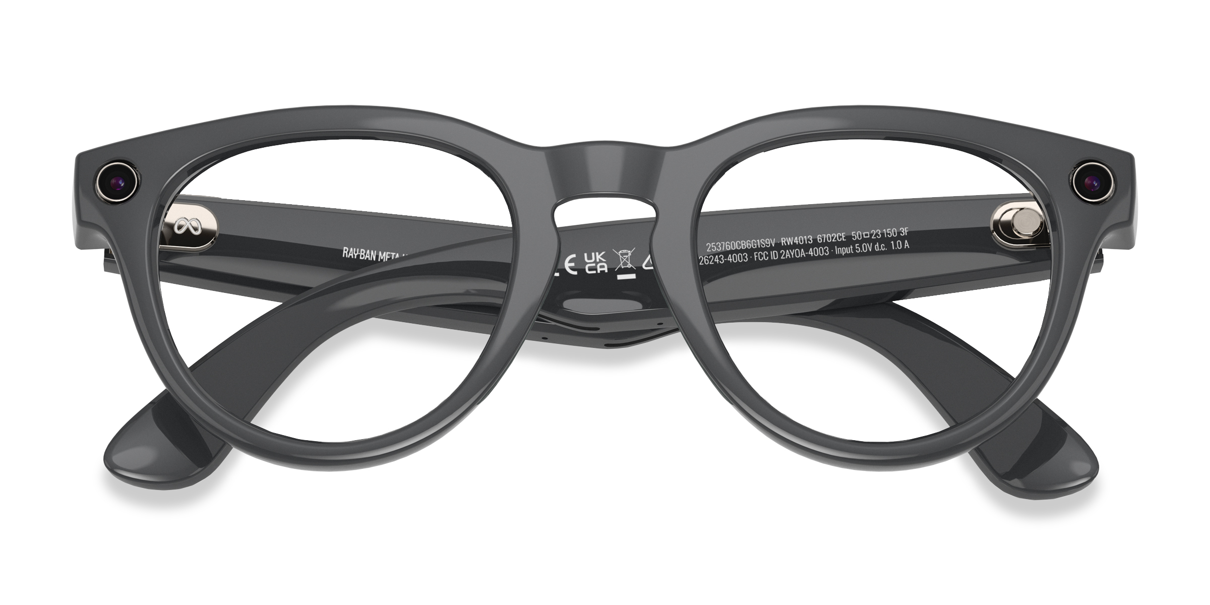 Unisex s round Shiny Asteroid Gray Plastic Prescription sunglasses - Eyebuydirect s Ray-Ban Meta (Gen 2) Headliner