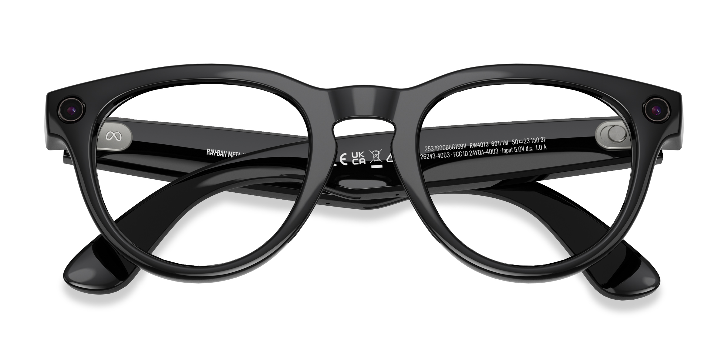 Unisex s round Shiny Black Plastic Prescription sunglasses - Eyebuydirect s Ray-Ban Meta (Gen 2) Headliner