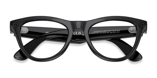 Unisex s horn Shiny Black Plastic Prescription sunglasses - Eyebuydirect s Ray-Ban Meta (Gen 2) Skyler