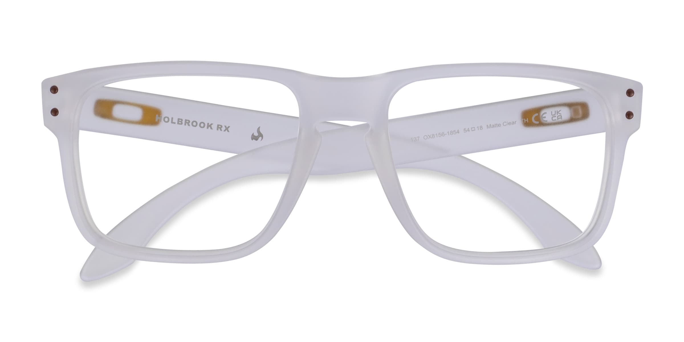 Oakley Holbrook Rx - Rectangle Matte Clear Frame Eyeglasses