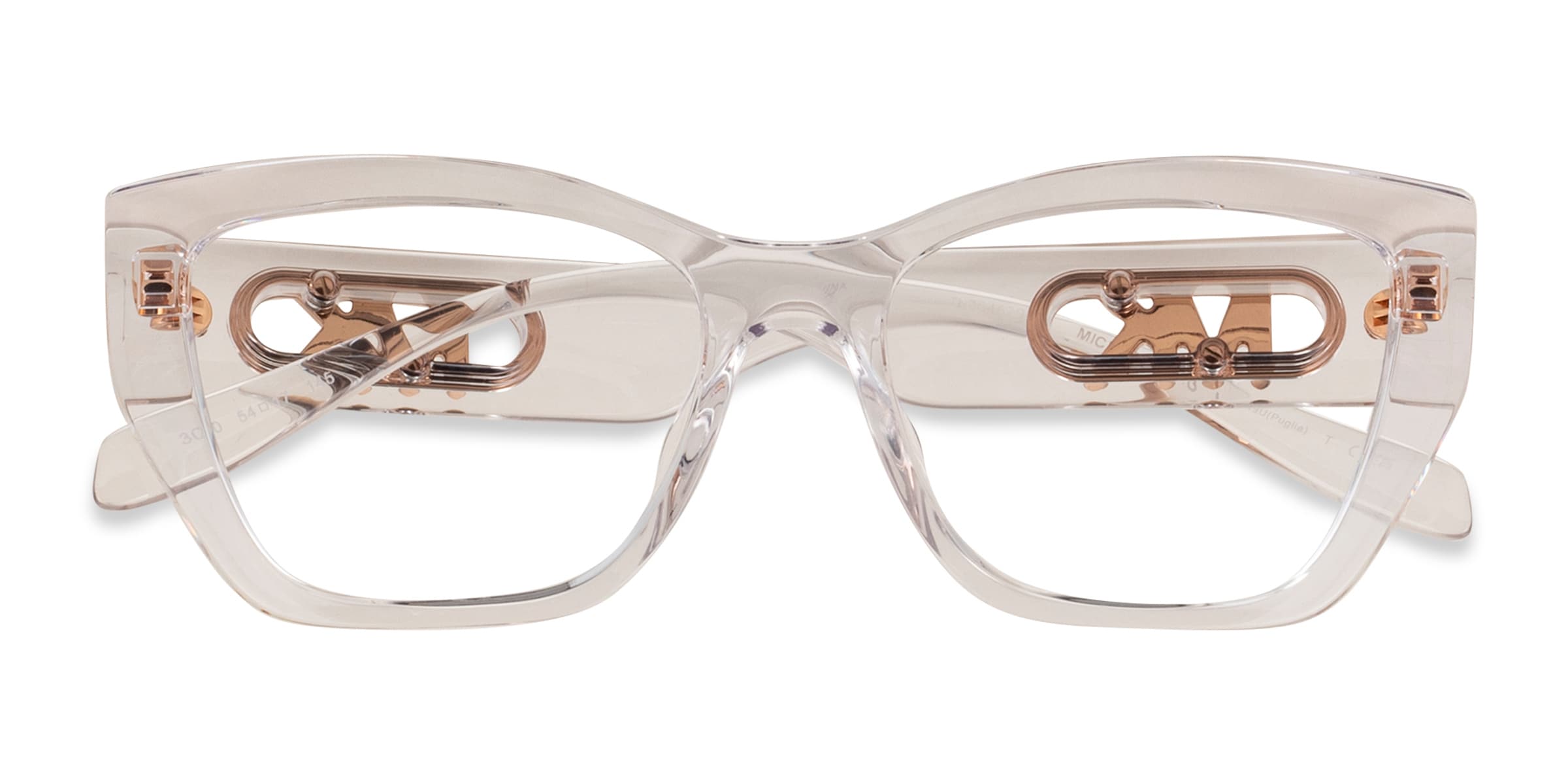 Michael Kors MK4149U Puglia - Square Transparent Frame Glasses For