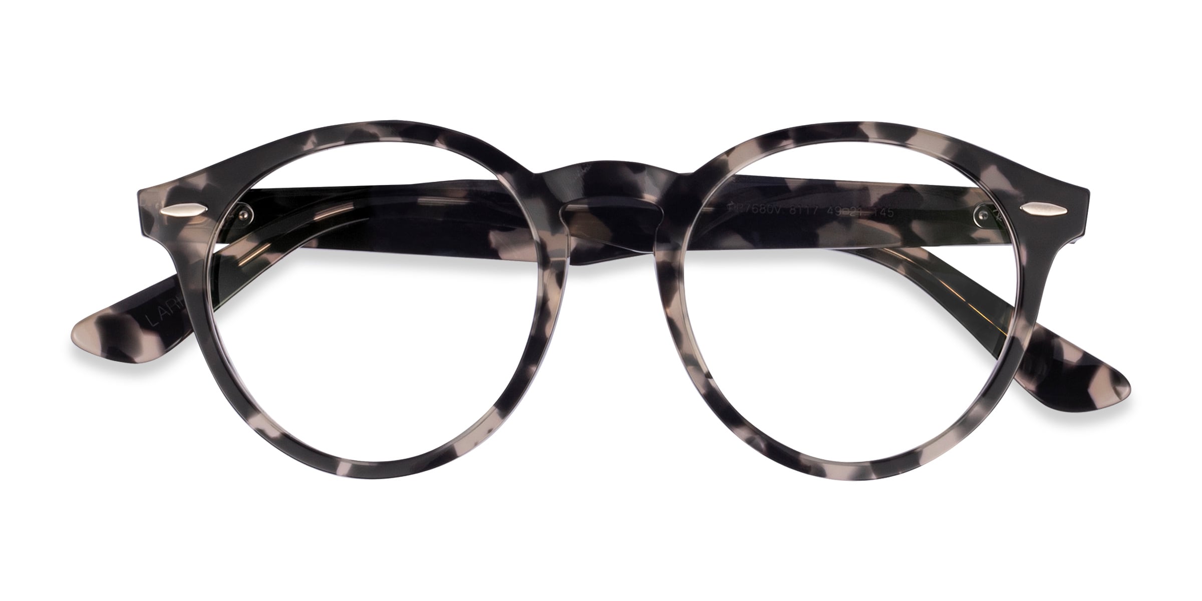 Ray-Ban RB7680V Larry - Round Striped Tortoise Frame Eyeglasses