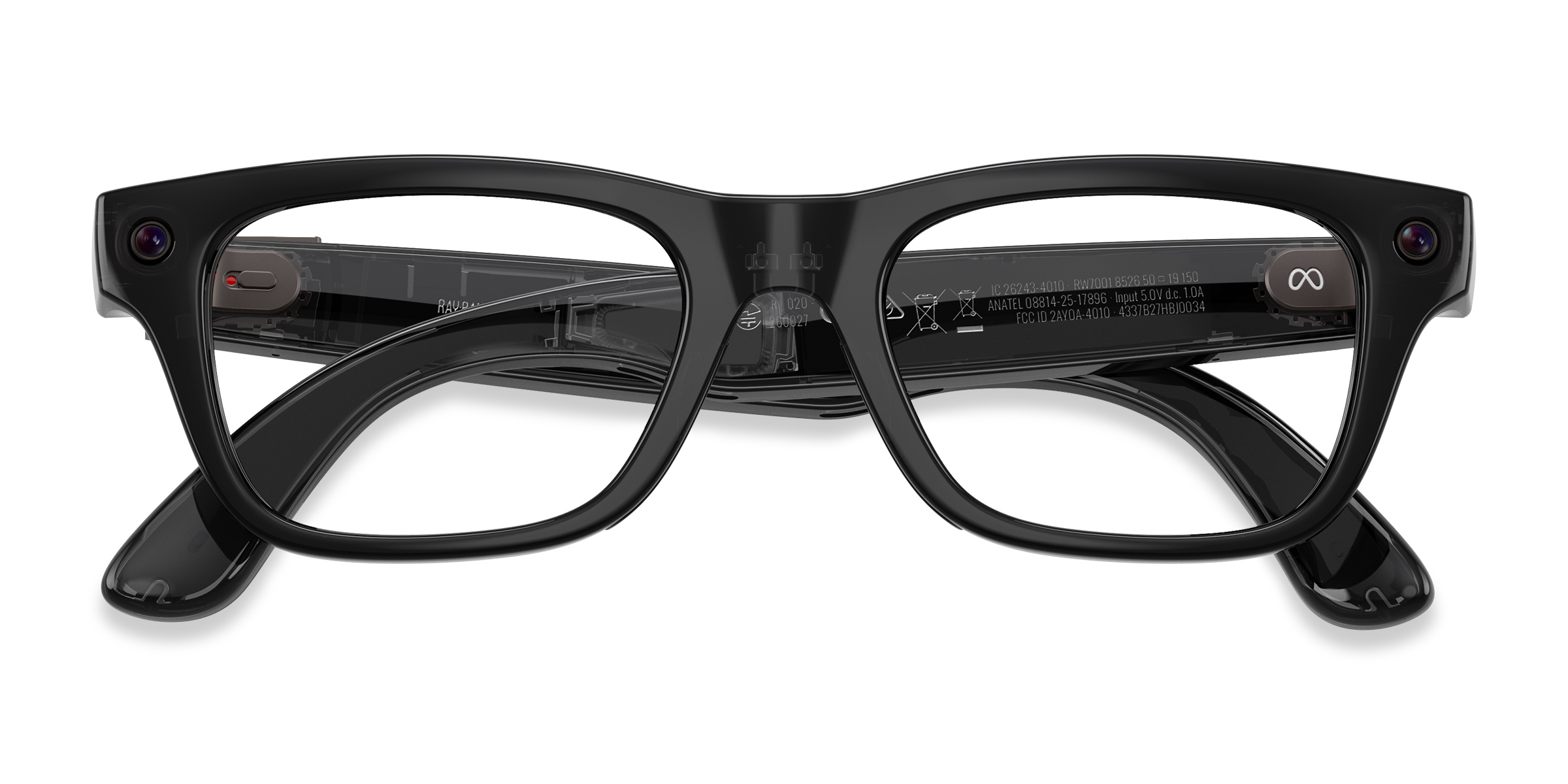 Unisex s rectangle Shiny Transparent Black Plastic Prescription sunglasses - Eyebuydirect s Ray-Ban Meta (Gen 2) Blayzer Optics