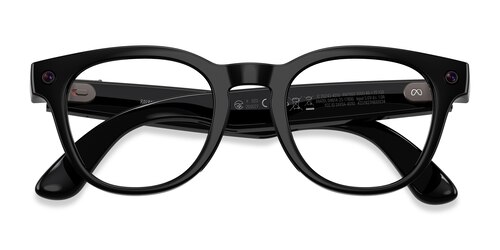 Unisex s round Shiny Black Plastic Prescription sunglasses - Eyebuydirect s Ray-Ban Meta (Gen 2) Scriber Optics