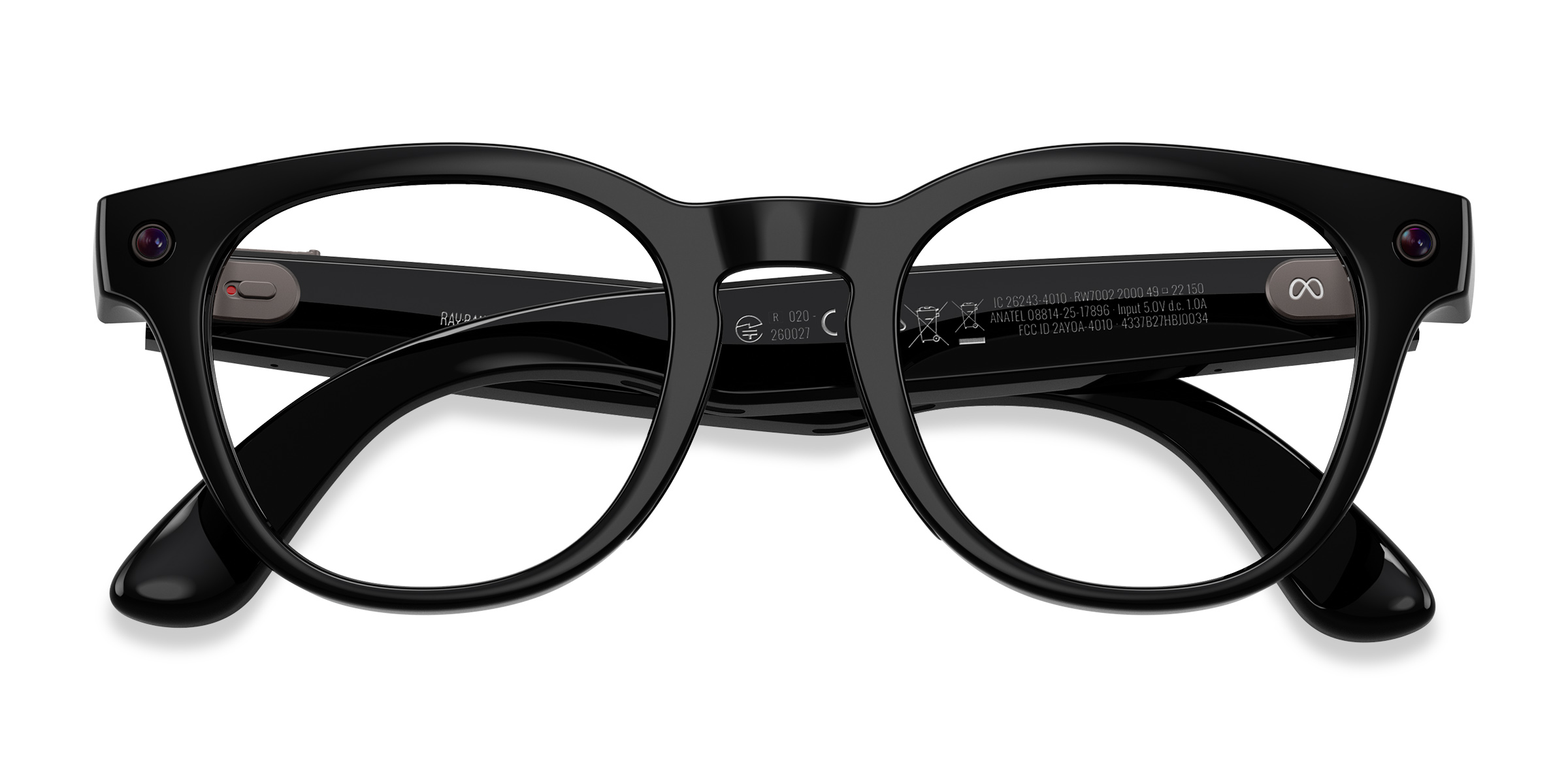 Unisex s round Shiny Black Plastic Prescription sunglasses - Eyebuydirect s Ray-Ban Meta (Gen 2) Scriber Optics
