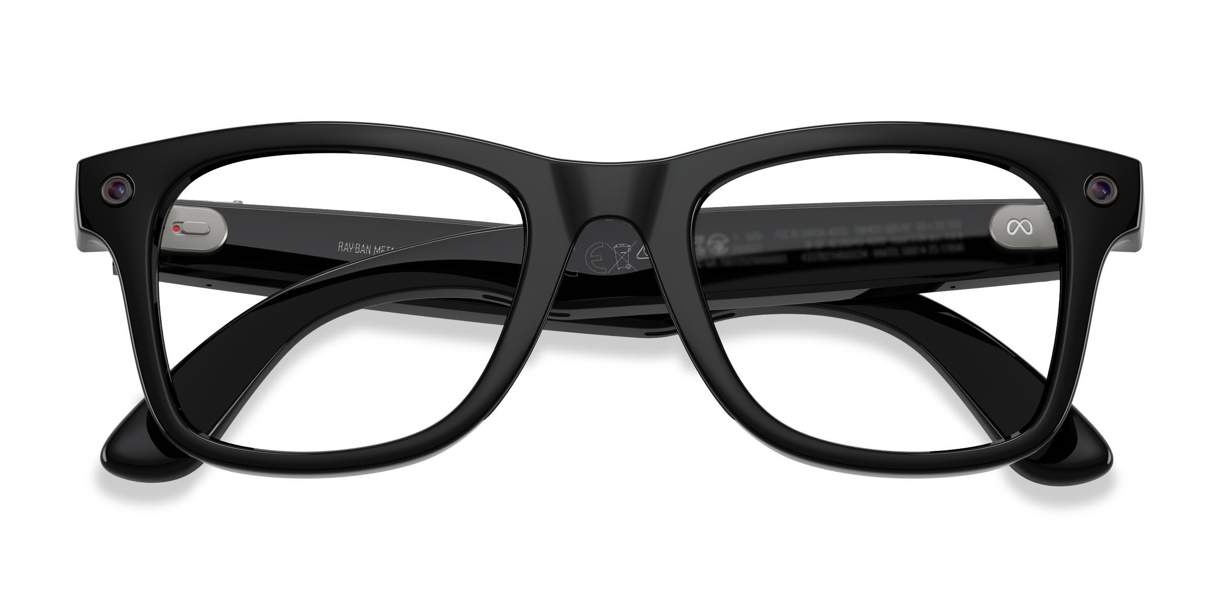 Unisex s square Shiny Black Plastic Prescription sunglasses - Eyebuydirect s Ray-Ban Meta (Gen 3) Wayfarer Optics