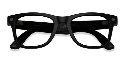 Unisex s square Matte Black Plastic Prescription sunglasses - Eyebuydirect s Ray-Ban Meta (Gen 3) Wayfarer Optics