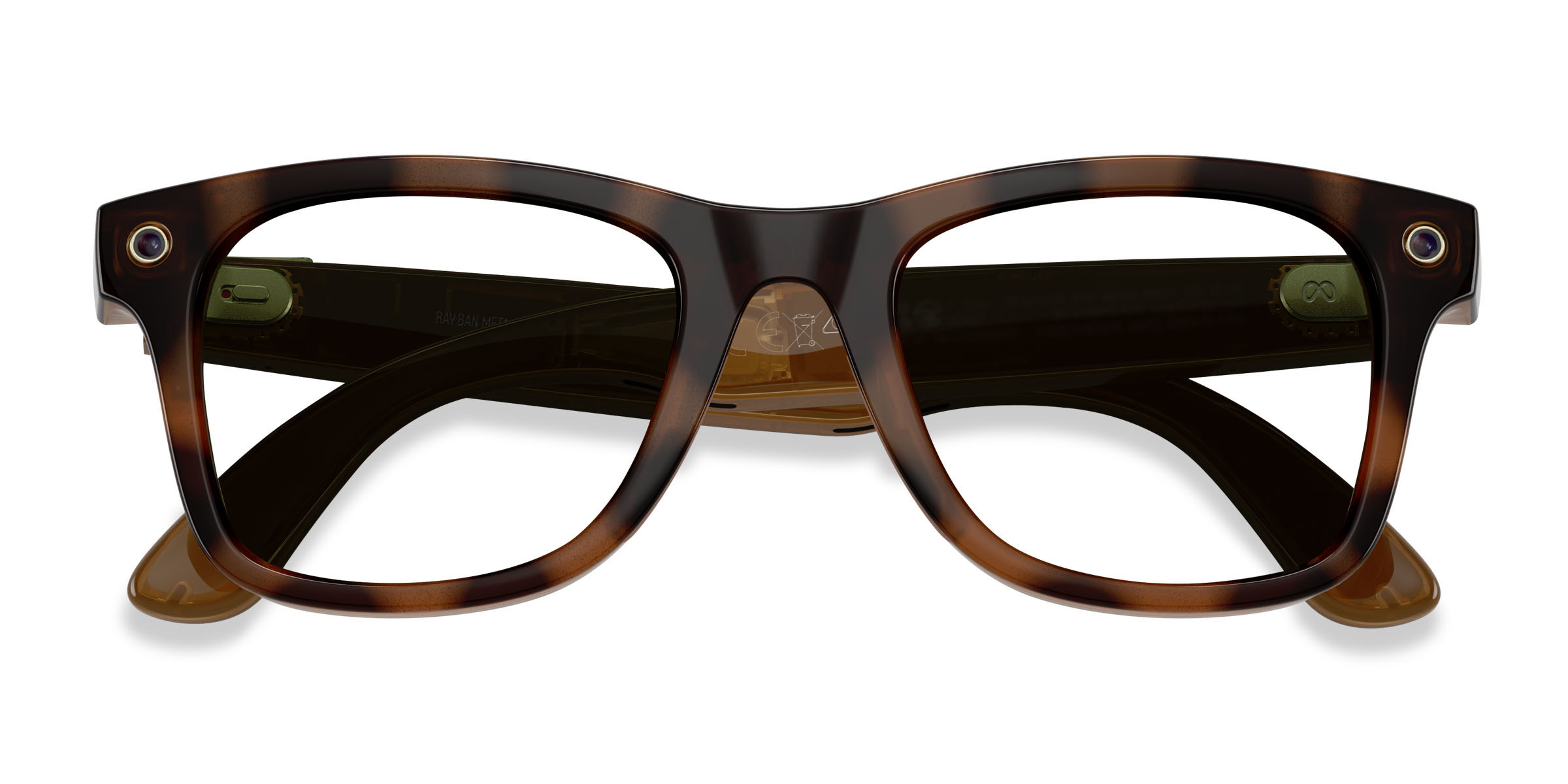 Unisex s square Polished Havana Plastic Prescription sunglasses - Eyebuydirect s Ray-Ban Meta (Gen 3) Wayfarer Optics