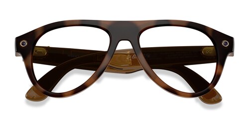 Unisex s aviator Shiny Havana Plastic Prescription sunglasses - Eyebuydirect s Ray-Ban Meta (Gen 3) Aviator Optics