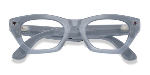 Unisex s horn Polished Milky Gray Lilac Plastic Prescription sunglasses - Eyebuydirect s Ray-Ban Meta (Gen 3) Zena Optics