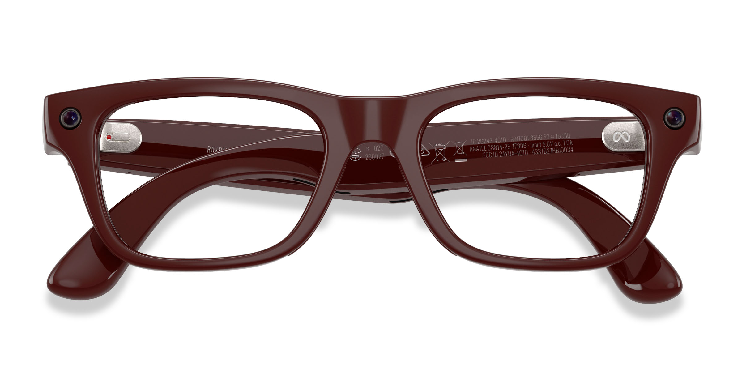 Unisex s rectangle Shiny Brick Brown Plastic Prescription sunglasses - Eyebuydirect s Ray-Ban Meta (Gen 2) Blayzer Optics
