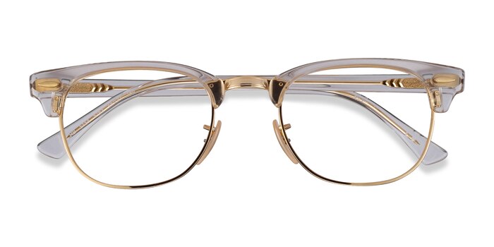 Gold Transparent Ray-Ban RB5154 -  Acetate, Metal Eyeglasses