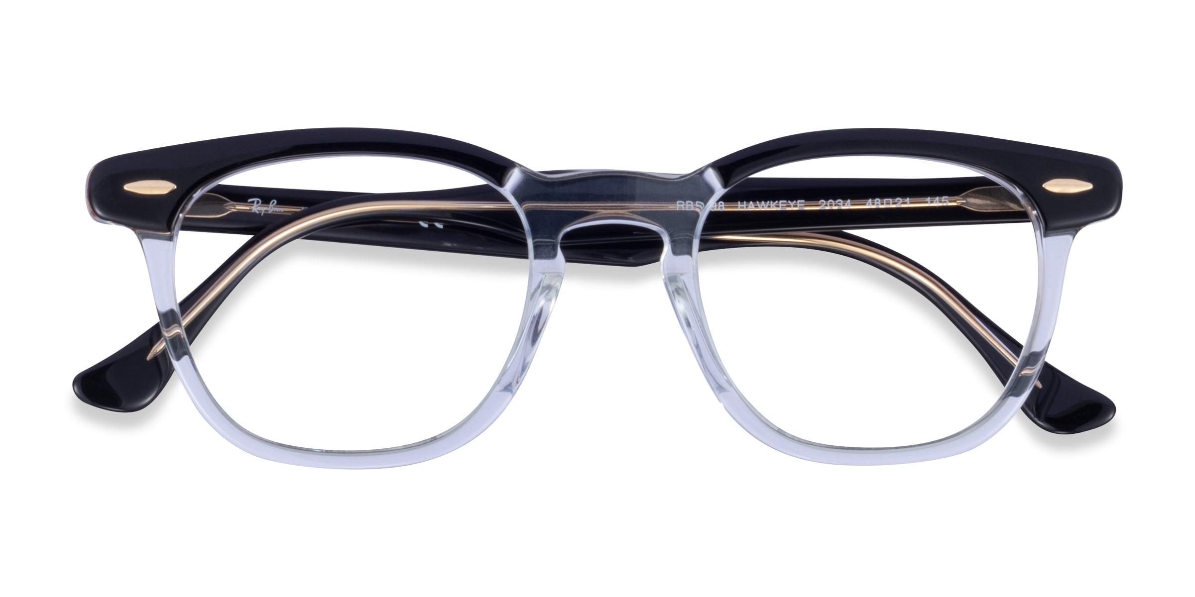 Ray-Ban RB5398 Hawkeye - Square Black Clear Frame Eyeglasses