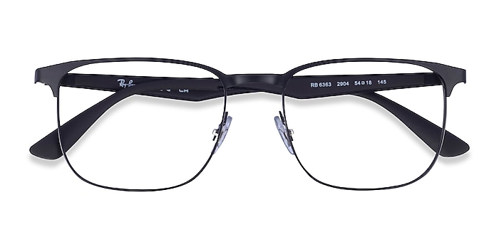 Matte Black Ray-Ban RB6363 -  Metal Eyeglasses