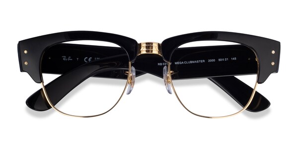 USA Vise Sunglasses: Gloss Black Gold Rush Lens / Gold Palm Emblem