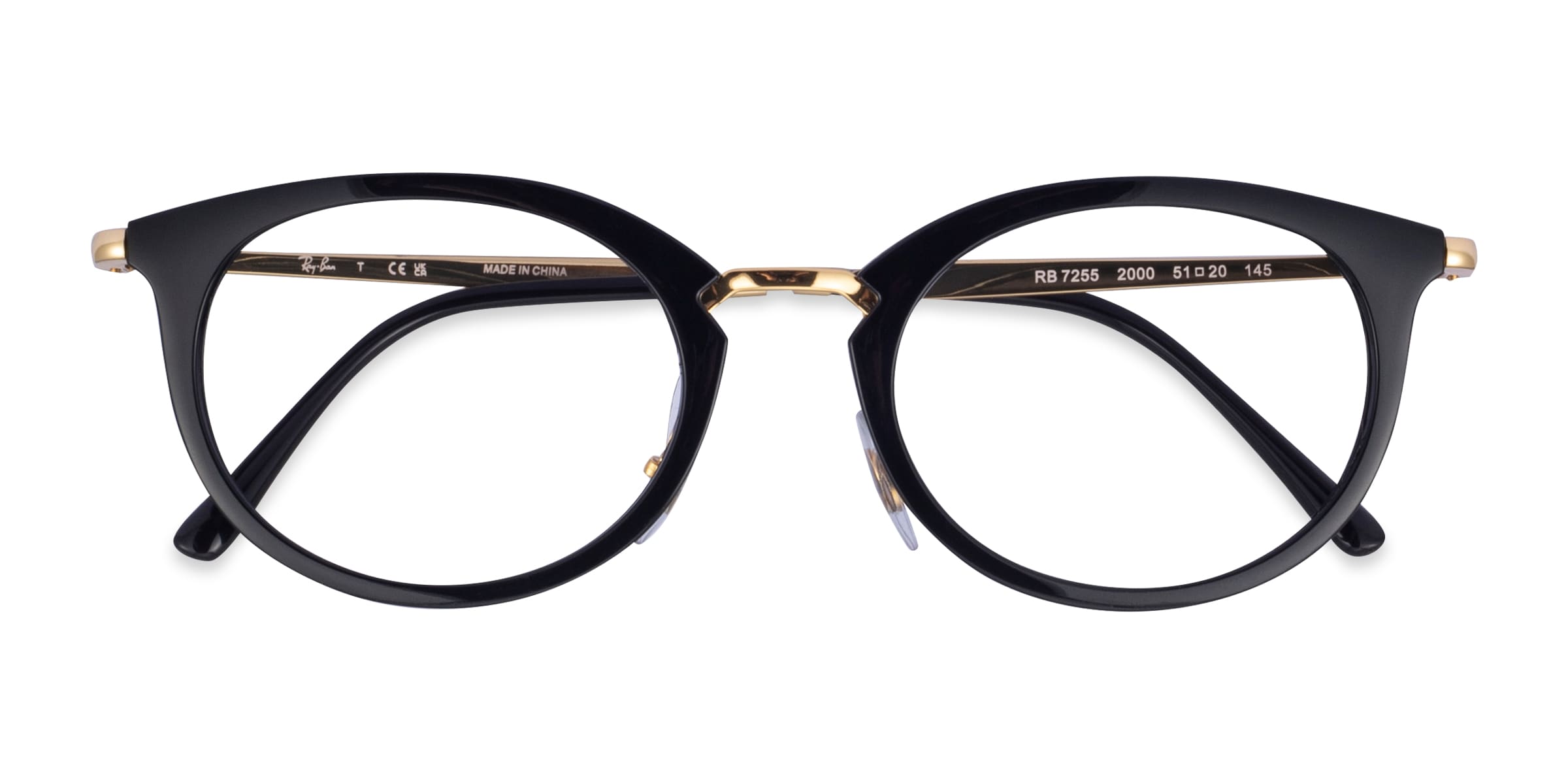 Ray-Ban RB7255 - Cat Eye Black Frame Glasses For Women