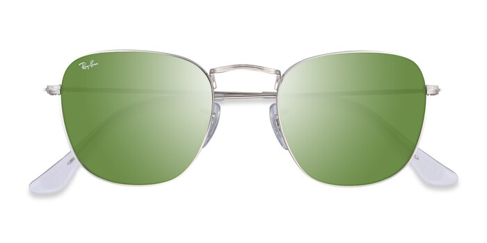 Ray-Ban RB3857 Frank - Square Silver Prescription Sunglasses | Eyebuydirect