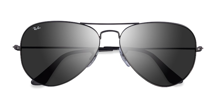 Excentriek Feat Pardon Ray-Ban RB3025 Aviator - Aviator Black Frame Prescription Sunglasses |  Eyebuydirect