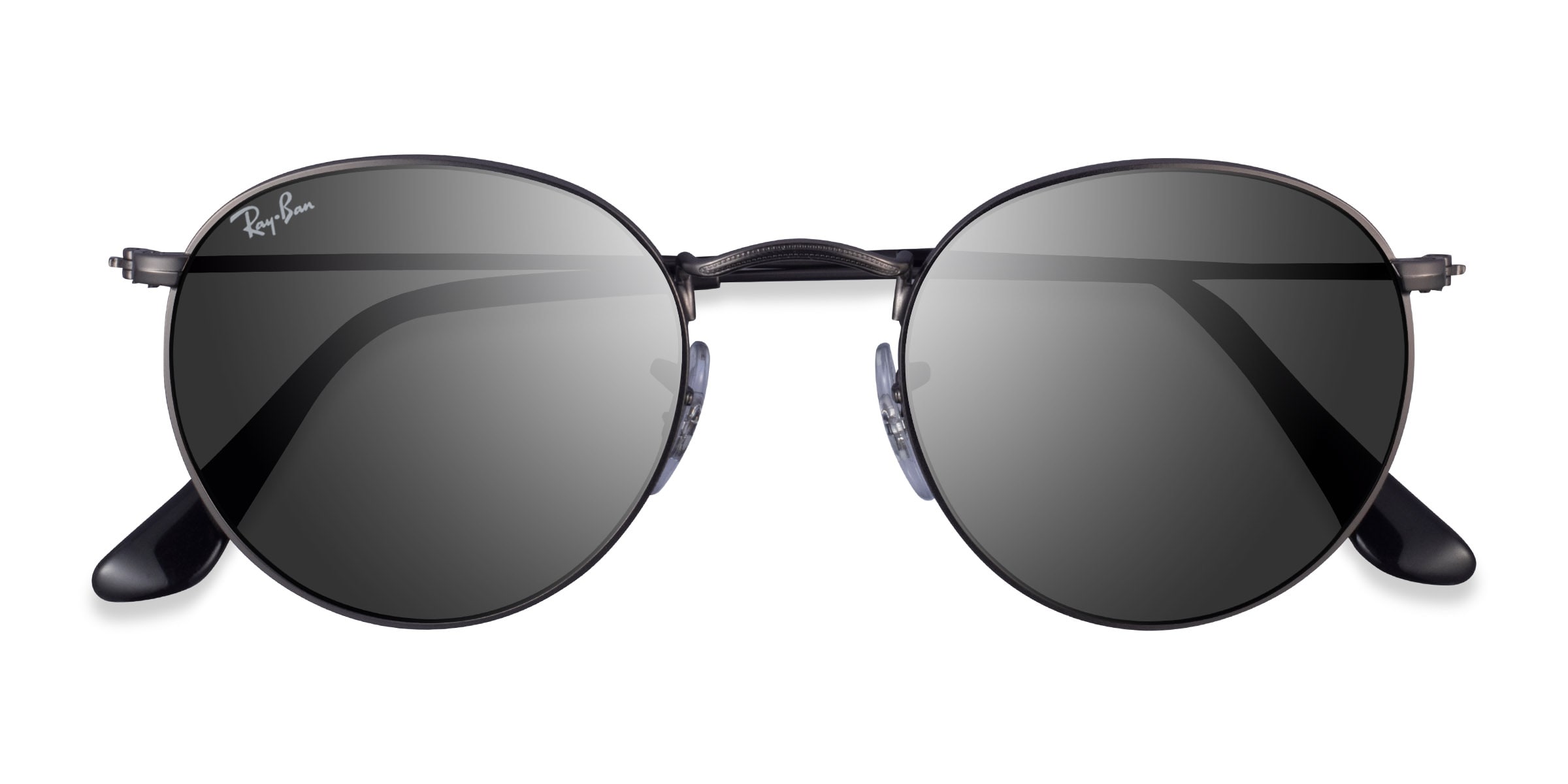 ray ban round metal matte gunmetal