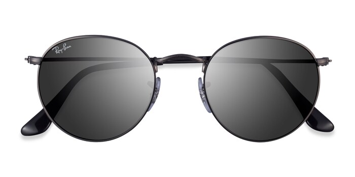 Ray-Ban RB3447 Round - Round Matte Gunmetal Frame Prescription Sunglasses |  Eyebuydirect Canada