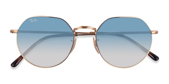 Ray-Ban RB3565 Jack - Geometric Gold Frame Prescription Sunglasses |  Eyebuydirect Canada