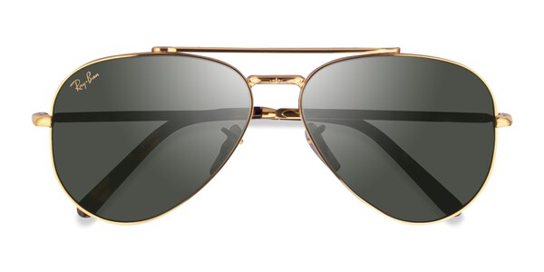 Ray-Ban RB3625 New Aviator - Aviator Legend Gold Frame Prescription  Sunglasses | Eyebuydirect