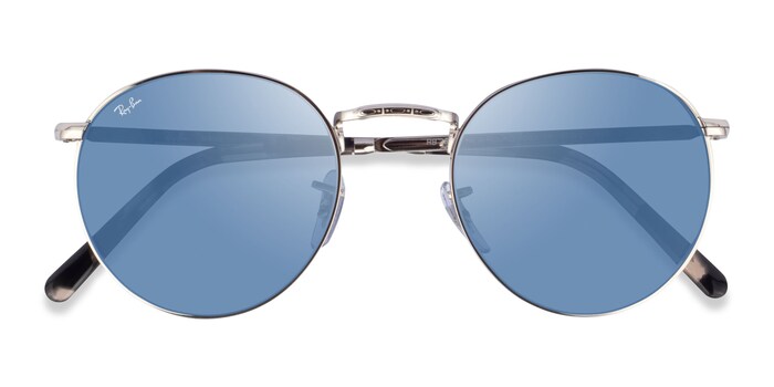 Ray-Ban RB3637 New Round - Round Silver Frame Prescription Sunglasses |  Eyebuydirect