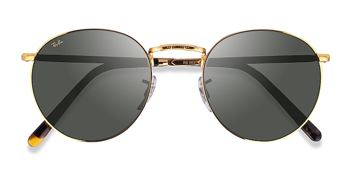 Legend Gold Ray-Ban RB3637 New Round -  Metal Sunglasses