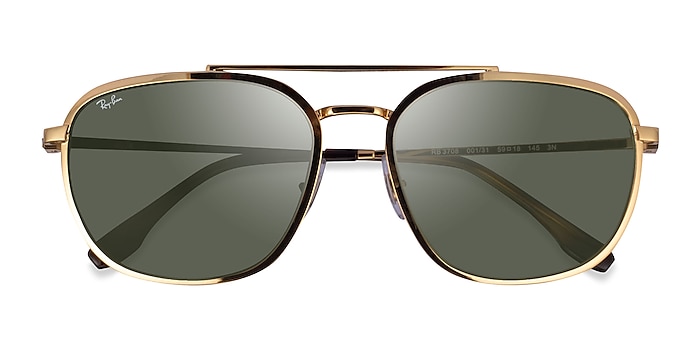 Gold Ray-Ban RB3708 -  Metal Sunglasses